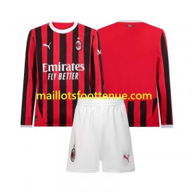 Maillot/Tenue AC Milan Enfant Domicile 2024/2025 Manche Longue